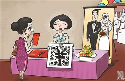 伴娘掛二維碼收取禮金，微信掃碼支付到處是商機！